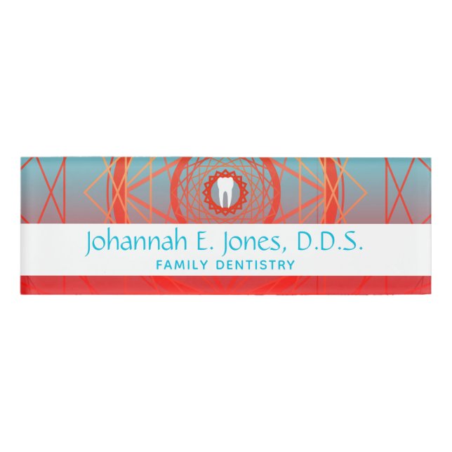 Dentist geographics name tag (Front)