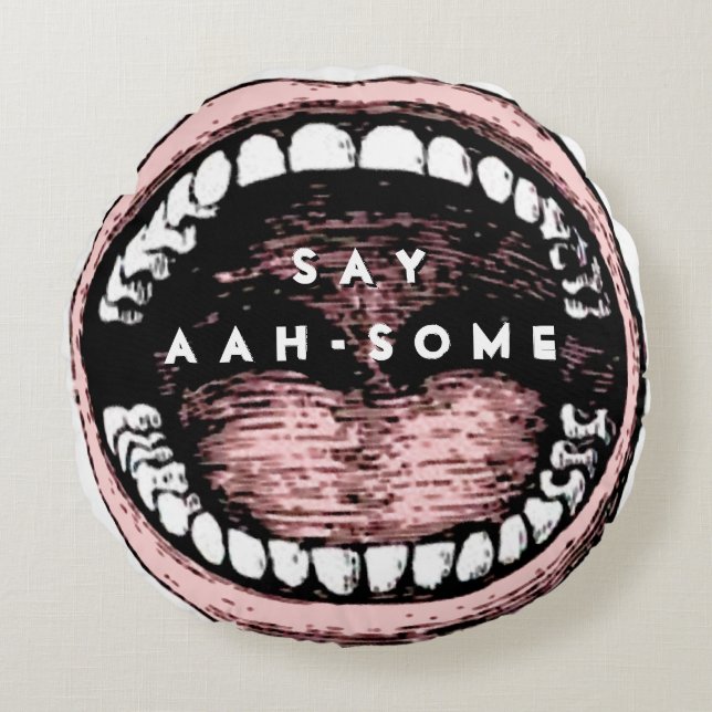 Dentist Gifts Dental Office Round Cushion (Front)