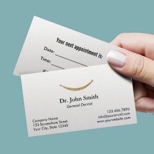 Dentist Gold Glitter Smile Dental Appointment