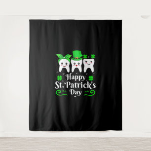 Dentist Happy St Patricks Day Dental Assistant Too Tapestry