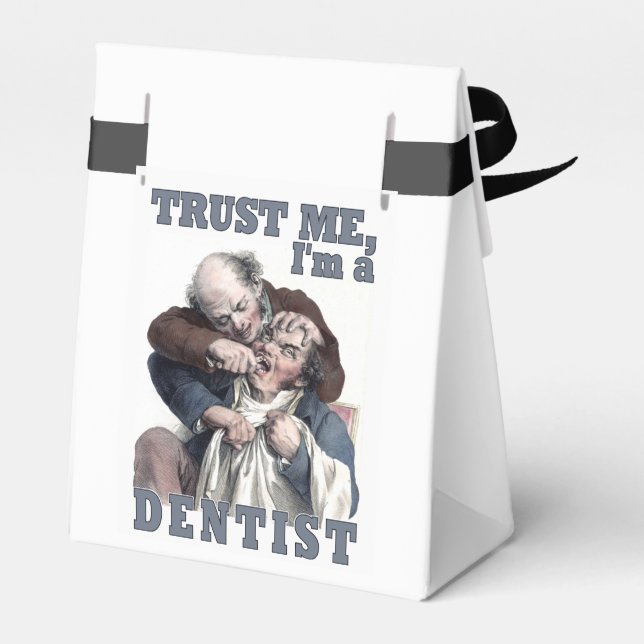 DENTIST humour custom favour bags Favour Box (Back Side)