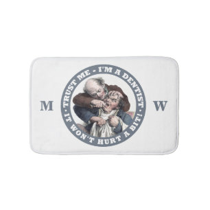 DENTIST humour custom monogram bath mats