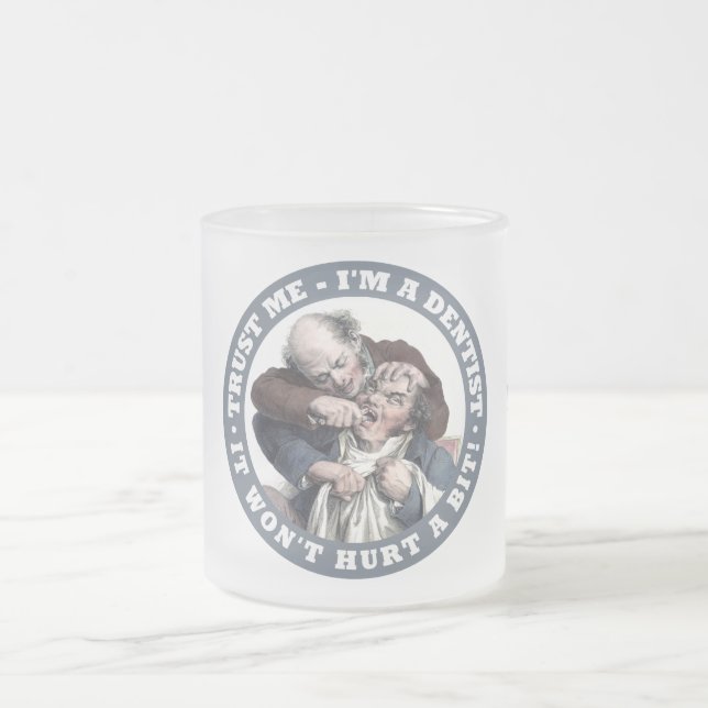 DENTIST humour custom monogram mugs (Center)