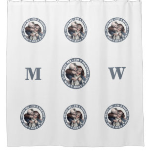DENTIST humour custom monogram shower curtain