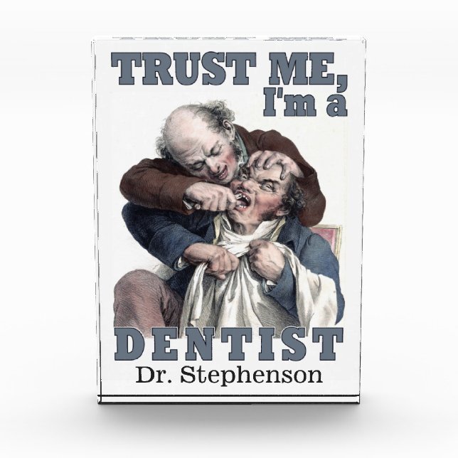 DENTIST humour custom name photo block (Front)