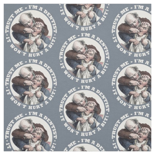 DENTIST humour fabric (Swatch)