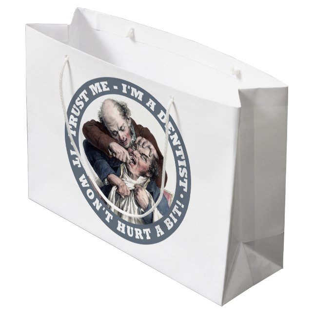 DENTIST humour gift bags (Back Angled)