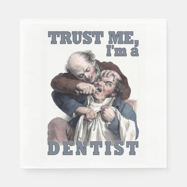 DENTIST humour paper napkins (Front)