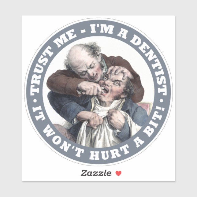 DENTIST humour sticker (Sheet)