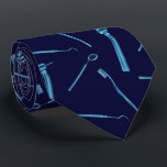 Dentist Hygienist Dental Tools Navy Blue Tie<br><div class="desc">Dentist Hygienist Dental Tools Navy Blue Tie.</div>