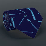 Dentist Hygienist Dental Tools Navy Blue Tie<br><div class="desc">Dentist Hygienist Dental Tools Navy Blue Tie.</div>