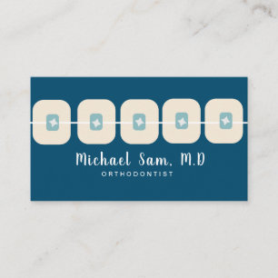Dentist Hygienist Orthodontist Braces Logo Pattern Business Card