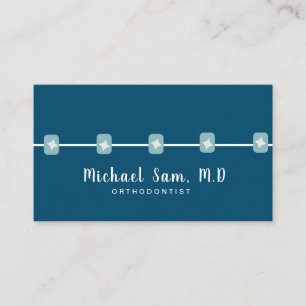 Dentist Hygienist Orthodontist Braces Tooth Logo Business Card