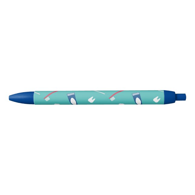 Dentist Instruments Seamless Pattern Black Ink Pen (Front)