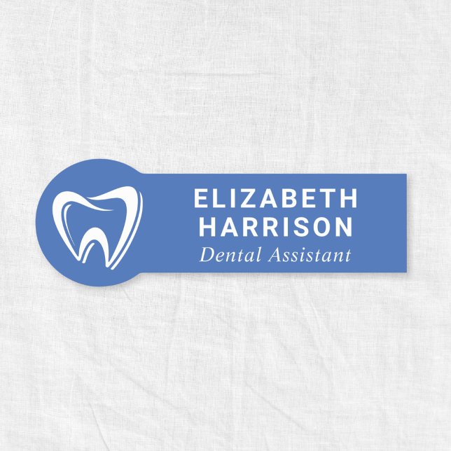 Dentist Logo Dental Office Blue Name Tag (Dentist Logo Dental Office Blue Name Tag)