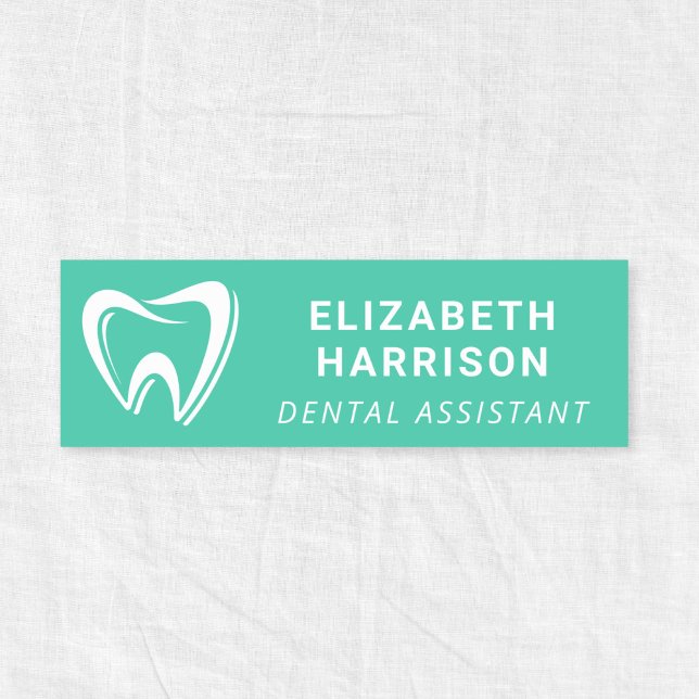 Dentist Logo Dental Office Green Name Tag (Dentist Logo Dental Office Green Name Tag)