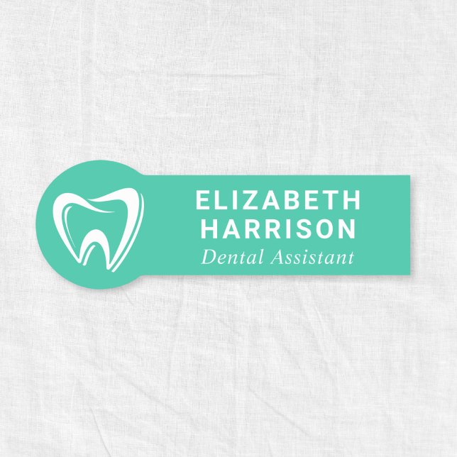 Dentist Logo Dental Office Green Name Tag (Dentist Logo Dental Office Green Name Tag)