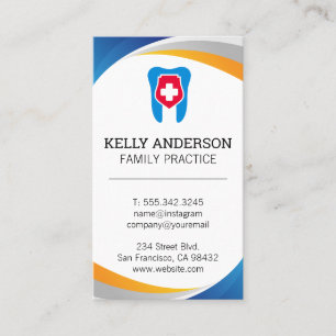 Dentist Logo   Healthcare  Business Card