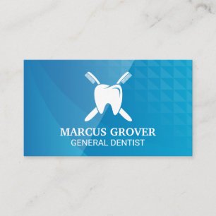 Dentist Logo   Tooth Brushes Business Card