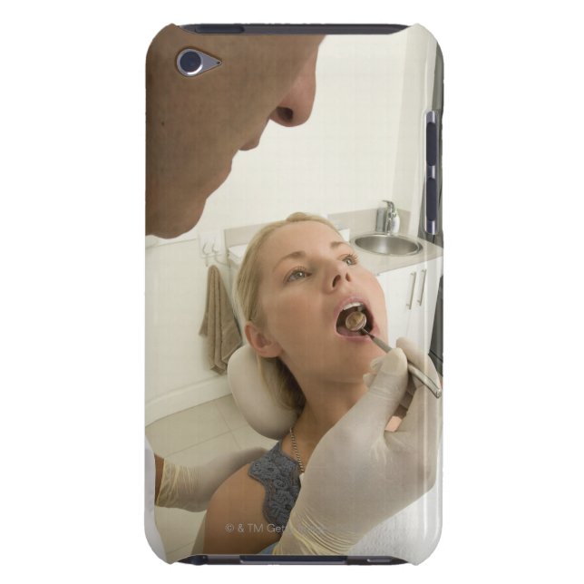 Dentist looking at patients teeth iPod touch Case-Mate case (Back)