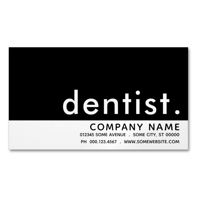 dentist. Magnetic Magnetic Business Card (Front)