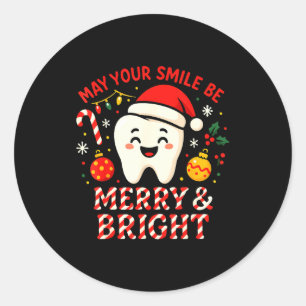Dentist Merry Christmas May Your Smile Be Merry An Classic Round Sticker