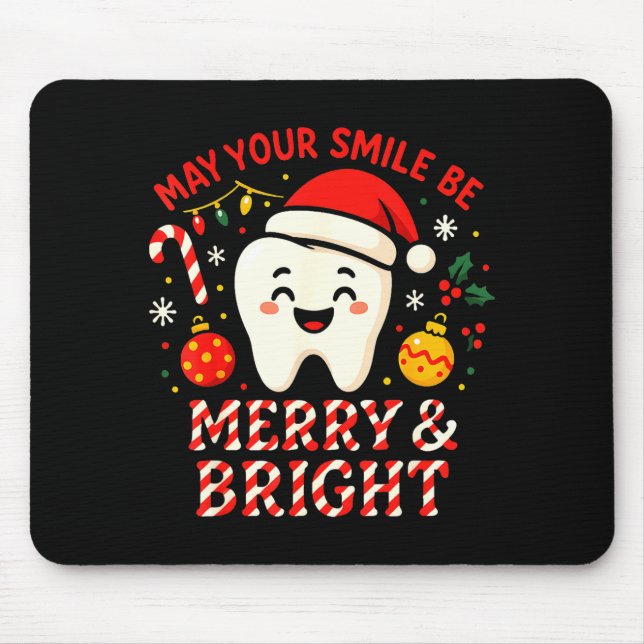 Dentist Merry Christmas May Your Smile Be Merry An Mouse Mat (Front)