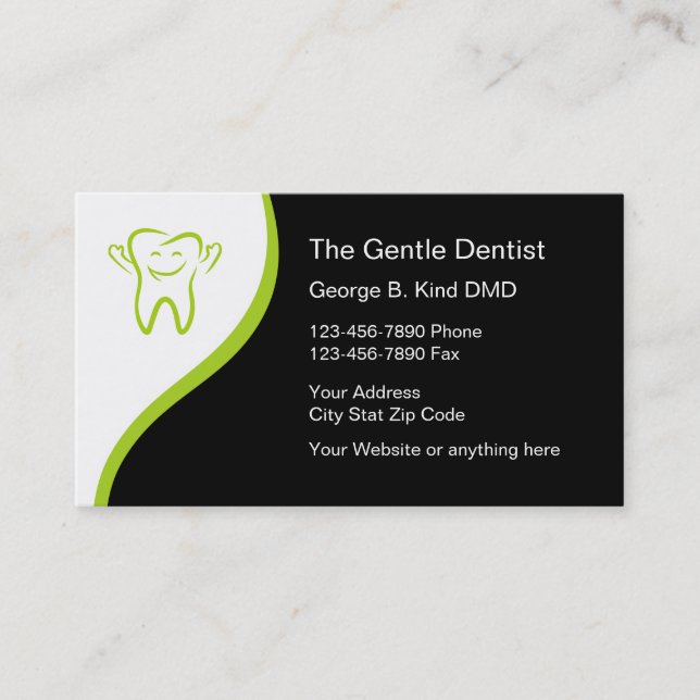 Dentist Modern Business Cards (Front)