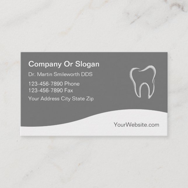 Dentist Modern Design Business Cards (Front)