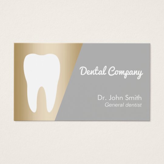 Dentist Modern Gold Dental Appointment Business Card