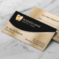 Dentist Modern Gold Tooth Logo Dental Care