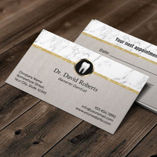 Dentist Modern Marble & Linen Dental Appointment