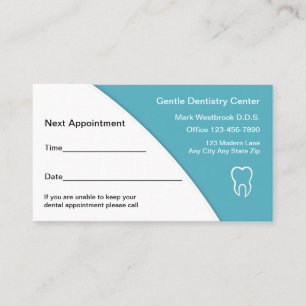 Dentist Modern New Appointment Cards Template