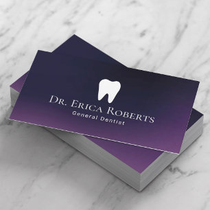 Dentist Modern Purple Dental Office  Business Card