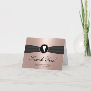Dentist Modern Rose Gold Dental Office Thank You