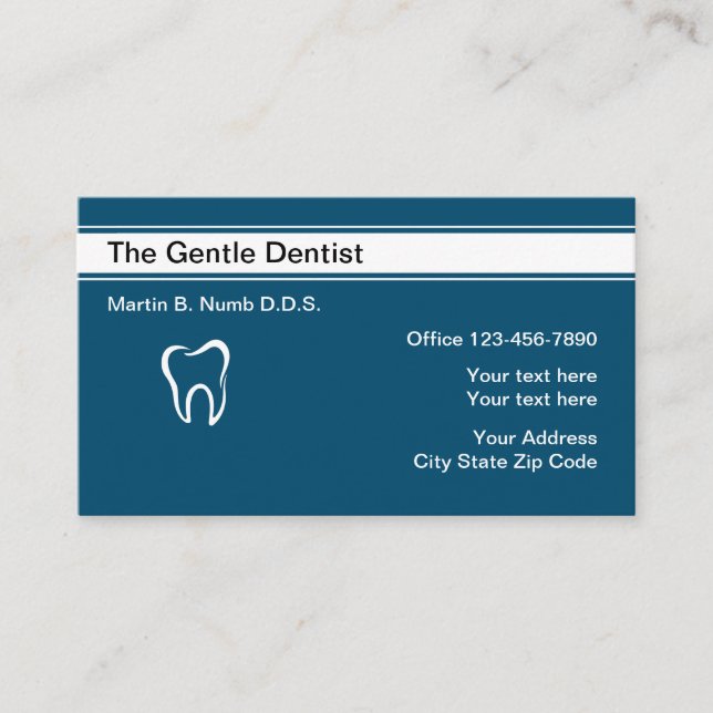 Dentist Modern Template Design Business Card (Front)