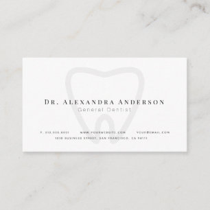 Dentist Modern White Appointment Card