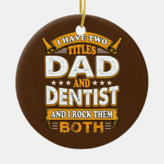 Dentist Mouth Doctor Oral Hygiene Dental Father's Ceramic Tree Decoration