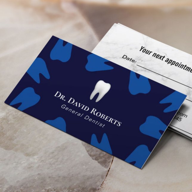 Dentist Navy Blue Teeth Dental Office Appointment (Creator Uploaded)