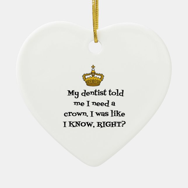 DENTIST  NEED CROWN CERAMIC TREE DECORATION (Front)