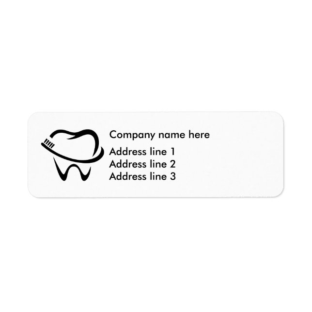Dentist Office Address Template Sticker Labels (Front)