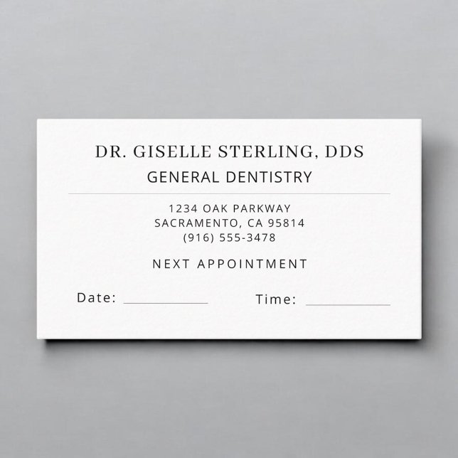 Dentist Office Appointment Card (Creator Uploaded)