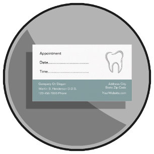 Dentist Office Appointment Cards