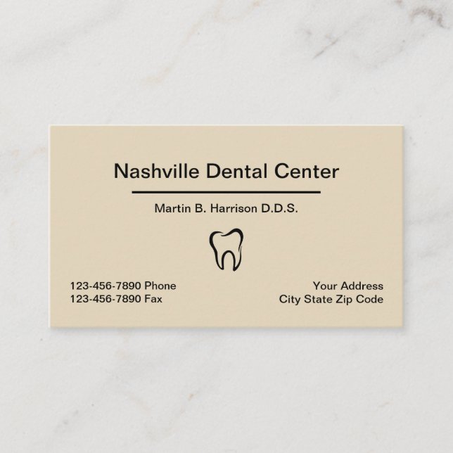 Dentist Office Appointment Combination Business Card (Front)