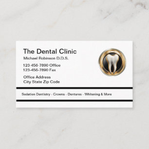 Dentist Office Classy Appointment Business Cards 