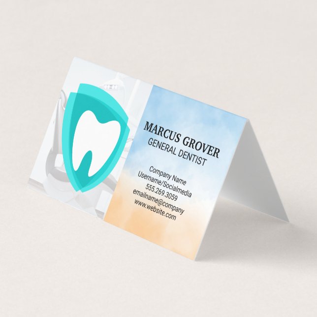 Dentist Office | Dental Health Logo Business Card (Front)