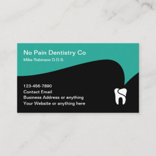 Dentist Office Modern Tooth Business Cards