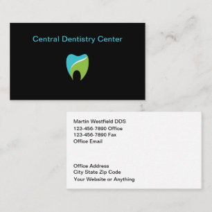 Dentist Office Modern Tooth Graphic Business Card