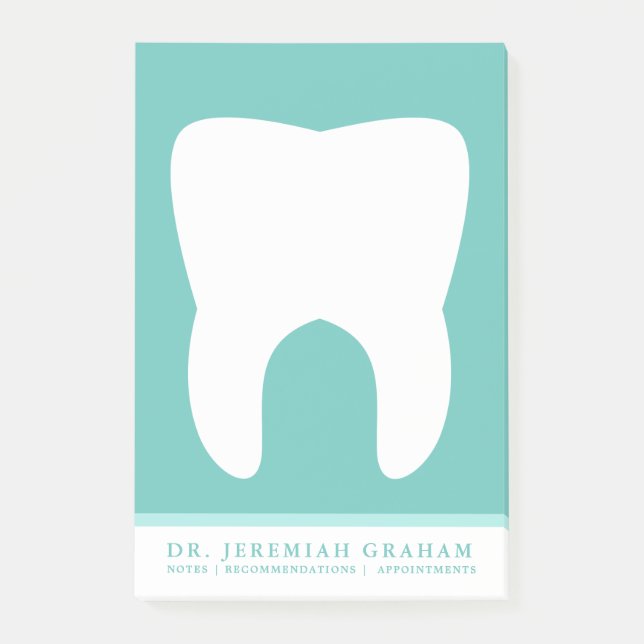 Dentist Office Personal | Professional Teal Green Post-it Notes (Front)