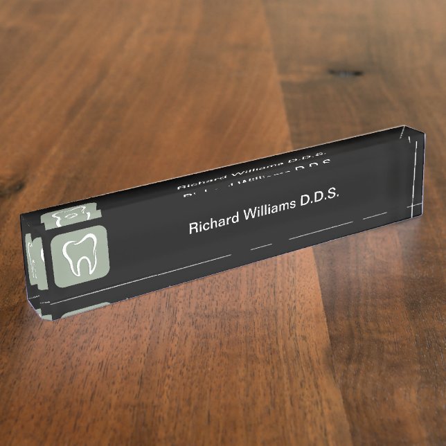 Dentist Office Professionally Deisgned Nameplate (Side)